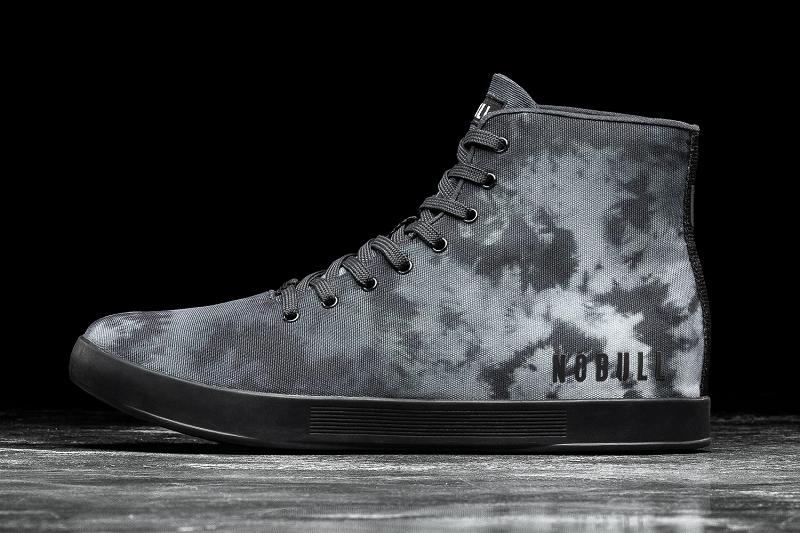 Dark Nobull High-Top Dark Cloud Tie-Dye Canvas Women\'s Trainers | CA T1969C